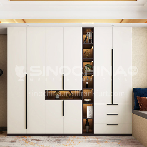 Modern  melamine with particle board Customized Style Wardrobe GW-155